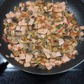 El cooksnap de Peti cuando hizo Champiñones con jamón a la mexicana.
