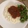 Meerah's Cuisine's cooksnap of when they made White rice with stew and salad.