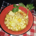 El cooksnap de Zaida TC @alquimiasfood cuando hizo Sopa de fideos de restos del cocido.