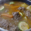 El cooksnap de Miki cuando hizo Albóndigas de res en caldo con verduras.