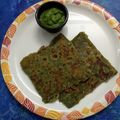 anjli Vahitra's cooksnap of when they made પાલક પનીર ચીઝી સ્ટ્ફડ પરાઠા ( palak paneer cheesy sttufed parath.