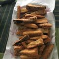 El cooksnap de Guillermo N cuando hizo Bastones de berenjenas fritas.