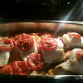 El cooksnap de Lucy cuando hizo Bacalao al horno.