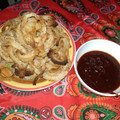 El cooksnap de Sara Medrano Echanove cuando hizo Aros de cebolla al horno con salsa barbacoa casera.