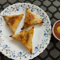 Hetal Poonjani's cooksnap of when they made Baked aloo maida samosa (healthy, tasty and less oil).