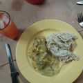 El cooksnap de Lupita Del Terror cuando hizo Pechuga rellena en crema de chile poblano.