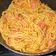 El cooksnap de Julián cuando hizo Spaghetti con pimiento y salchichas.