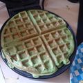El cooksnap de Cynthia Loera cuando hizo Waffles de avena y espinacas.