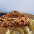 El cooksnap de Melileli cuando hizo Torta de pollo, con manzanas, pasas de uva al oporto y Curry 🐤🍇.