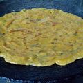 Dania Dilawer's cooksnap of when they made Baisan ka paratha with chai.
