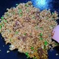 Cooksnap shazrina semasa beliau membuat Nasi Goreng Daging.