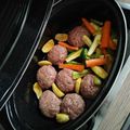 Cooksnap από Μελίνα στη συνταγή Μπιφτέκια με λαχανικά στη γάστρα
