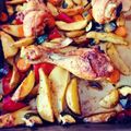 Christina Hoos's cooksnap of when they made Hähnchenschenkel auf buntem Gemüsebett.