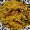 El cooksnap de Andrea Clavería Gutiérrez cuando hizo Arroz con costillejas de cerdo al majado de ajo y romero #cumplimos8.