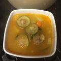 Karolina 's cooksnap of when they made Mexican Meatball soup aka Sopa de Albondigas.