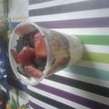 El cooksnap de Shaggy Recalde cuando hizo Frutillas con chantilly y leche condensada.