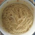 El cooksnap de Arcady Zamudio cuando hizo Espagueti blanco.