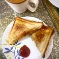 Rashi Mudgal का कुकस्नैप जब उन्होंने चीजी आलू टोस्ट सैंडविच (Cheesy aloo toast sandwich recipe in hindi) बनाया था।
