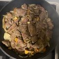 El cooksnap de Maria Jose Lopez Cruz cuando hizo Hígado y pulmón de cerdo encebollado.