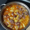 El cooksnap de jose antonio Bravo cuando hizo Guisado de pavo con patatas y arroz.