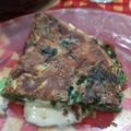 El cooksnap de Liliana Molina cuando hizo 🍳🌿 Omelette de espinaca con queso al pesto y queso cremoso 🧀.