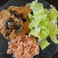 El cooksnap de Eloisa Guadalupe Macias cuando hizo Milanesas de pollo bañadas en salsa de champiñones y chipotle.