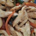 El cooksnap de Delia cuando hizo Tiras de pechuga de pollo con zanahoria y calabacin.