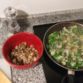 El cooksnap de Lucia Bonilla cuando hizo Risotto Funghi (Risotto de hongos).