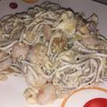 El cooksnap de Sabina Romero cuando hizo Gulas, con gambas, huevo y patatas fritas.