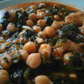 El cooksnap de manuel cuando hizo Garbanzos con espinacas y gambas.