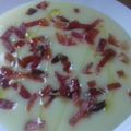 El cooksnap de Manuel Castilleja cuando hizo Crema de calabacín con trocitos de jamón.