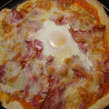 El cooksnap de marina cuando hizo Pizza de jamón york, queso y huevo.