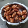 El cooksnap de Ari cuando hizo Garrapiñadas de maní.