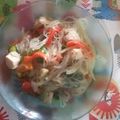 El cooksnap de Cecilia Gimenez cuando hizo Wok de fideos de arroz, pollo y vegetales.