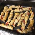 El cooksnap de Fernando Nubla cuando hizo Bastones de hojaldre con jamón.