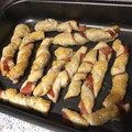 El cooksnap de Fernando Nubla cuando hizo Bastones de hojaldre con jamón.