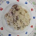 El cooksnap de lapiza cuando hizo Risotto de pollo y setas.