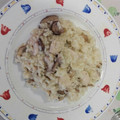 El cooksnap de lapiza cuando hizo Risotto de pollo y setas.