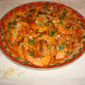 El cooksnap de carme castillo cuando hizo Gambas salpimentadas al vino blanco..