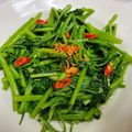 陳麗塔（愛煮菜的職業婦女） 的 蒜炒空心菜（低醣生酮餐）（方便素）（簡單料理） cooksnap
