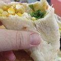 El cooksnap de Carla Marina Marenco cuando hizo Wraps de pollo, rúcula y legumbres.