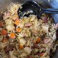 Dale Stemen's cooksnap of when they made Sausage and Cabbage.