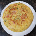 El cooksnap de Melanio Esteban cuando hizo Tortilla de calabacín rellena de tomate y queso.