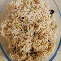 Umme Ahmad's cooksnap of when they made Mater pulao.