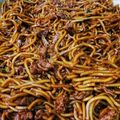 Cooksnap Julia ALeen Aireish semasa beliau membuat Mee goreng daging.