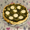 El cooksnap de Damaris Molina cuando hizo Quiche de espinacas, cebolla y queso de cabra.