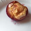 pebblesluvsyou04's cooksnap of when they made cheesecake-stuffed peaches.
