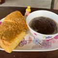 รูป Cooksnap ของ CotTon Panida เมื่อเขาทำ ขนมปังอัลมอนต์คีโต+สังขยาชาเขียวคีโต