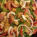Bernice1850's cooksnap of when they made Kielbasa potatoes and peppers.