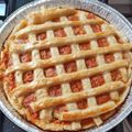 El cooksnap de Ana Barella cuando hizo Pay de atún estilo vizcaína con pasta hojaldre.